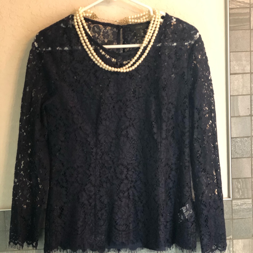 Like new Jcrew lace top size 6. Only worn once